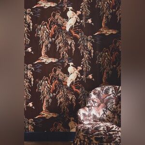 Anthropologie House of Hackney Zeus Wallpaper NWOT Botanical Moody Cranes